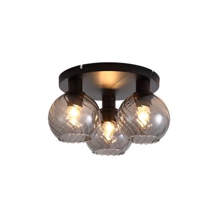 Searchlight - Lámpara de techo RADIANCE 3xE27/60W/230V Ø 37,5 cm negra