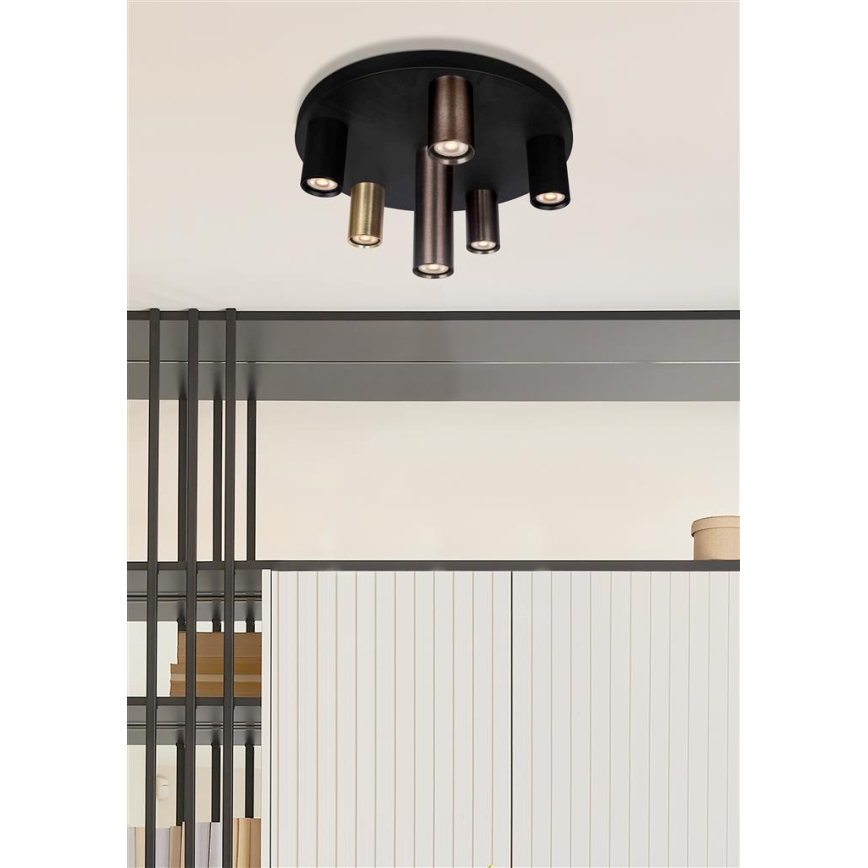 Searchlight - Lámpara de techo TUBES, 6x GU10/10W/230V, diámetro 40 cm