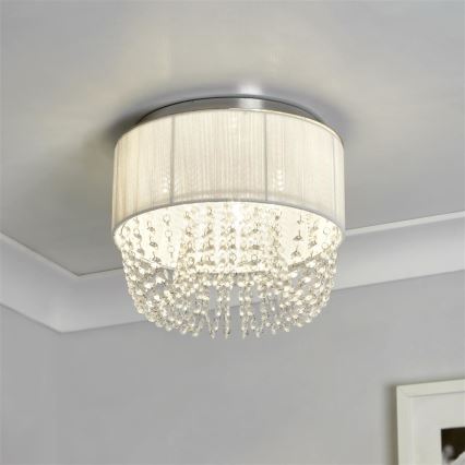 Searchlight - Lámpara de techo BELLANO 3xG9/7W/230V Ø 30 cm blanca