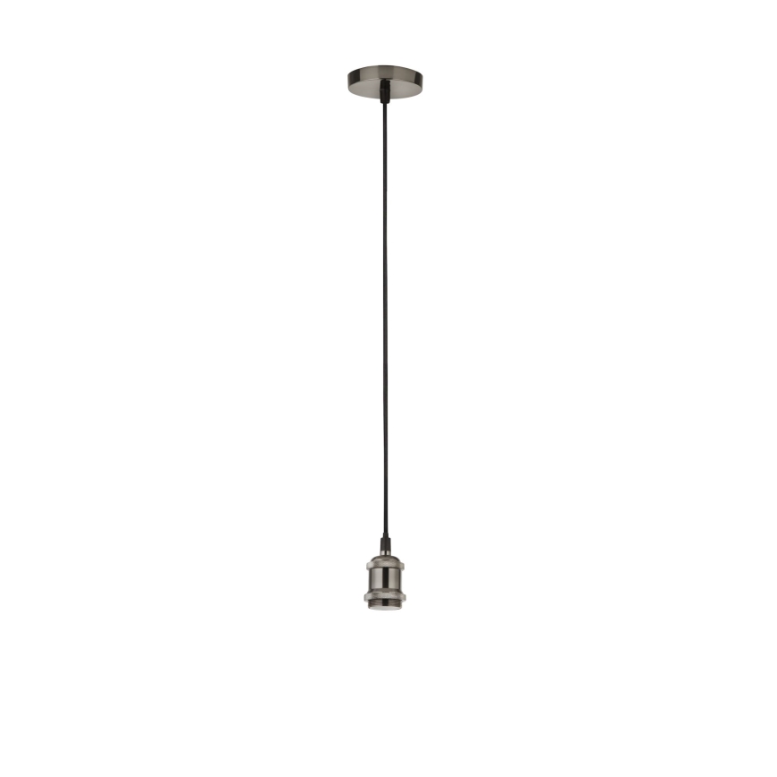 Searchlight - Lámpara colgante con cable SUSPENSION 1xE27/60W/230V plateada