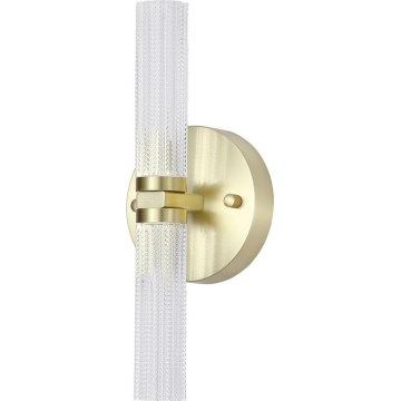 Searchlight - Aplique de pared para baño LED regulable ABERDEEN 2xLED/12W/230V IP44 latón