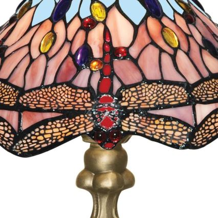 Searchlight - Lámpara de mesa Tiffany DRAGONFLY 1xE27/60W/230V