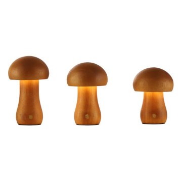Searchlight - Juego de 3 lámparas de mesa LED MUSHROOM LED/1,1W/5V 800 mAh