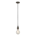 Searchlight - Lámpara colgante con cable SUSPENSION 1xE27/60W/230V antracita