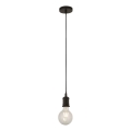 Searchlight - Lámpara colgante con cable SUSPENSION 1xE27/60W/230V negra