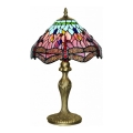 Searchlight - Lámpara de mesa Tiffany DRAGONFLY 1xE27/60W/230V