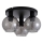 Searchlight - Lámpara de techo RADIANCE 3xE27/60W/230V Ø 37,5 cm negra