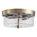 Searchlight - Plafón de techo para baño PRESTON 2xE27/60W/230V IP44 Ø 33 cm latón
