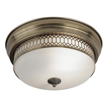 Searchlight - Plafón EDINBURGH 2xE27/40W/230V bronce