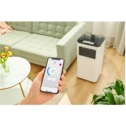 Sencor - Aire acondicionado móvil inteligente 3en1 con accesorios completos 1050W/230V 10000 BTU Wi-Fi + control remoto