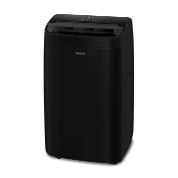 Sencor - Aire acondicionado móvil inteligente 4 en 1 con accesorios completos 900W/230V 9000 BTU Wi-Fi negro + mando a distancia