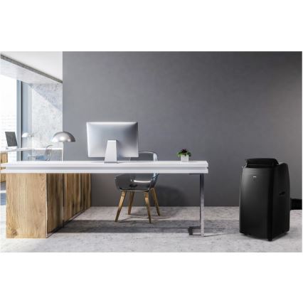 Sencor - Aire acondicionado móvil inteligente 4 en 1 con accesorios completos 900W/230V 9000 BTU Wi-Fi negro + mando a distancia