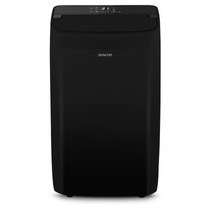 Sencor - Aire acondicionado móvil inteligente 4 en 1 con accesorios completos 900W/230V 9000 BTU Wi-Fi negro + mando a distancia