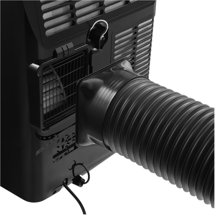 Sencor - Aire acondicionado móvil inteligente 4 en 1 con accesorios completos 900W/230V 9000 BTU Wi-Fi negro + mando a distancia