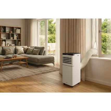 Sencor - Aire acondicionado portátil inteligente 3 en 1 con todos los accesorios incluidos 1020W/230V 10000 BTU Wi-Fi blanco + mando a distancia