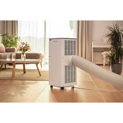 Sencor - Aire acondicionado portátil inteligente 3 en 1 con todos los accesorios incluidos 1020W/230V 10000 BTU Wi-Fi blanco + mando a distancia