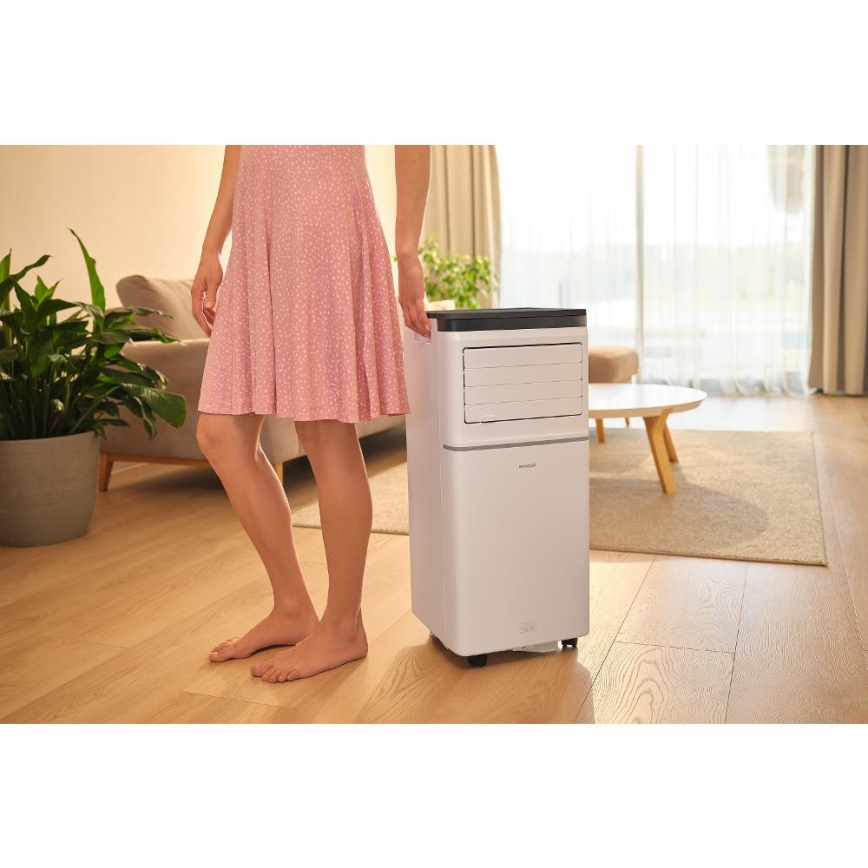 Sencor - Aire acondicionado portátil inteligente 3 en 1 con todos los accesorios incluidos 760W/230V 7000 BTU Wi-Fi blanco + mando a distancia