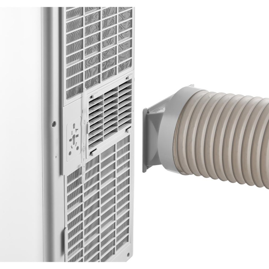 Sencor - Aire acondicionado portátil inteligente 3 en 1 con todos los accesorios incluidos 760W/230V 7000 BTU Wi-Fi blanco + mando a distancia