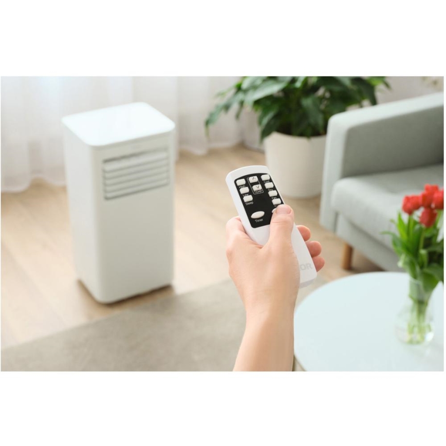 Sencor - Aire acondicionado portátil inteligente 3 en 1 incluye kit completo de accesorios 760W/230V 7000 BTU Wi-Fi + mando a distancia