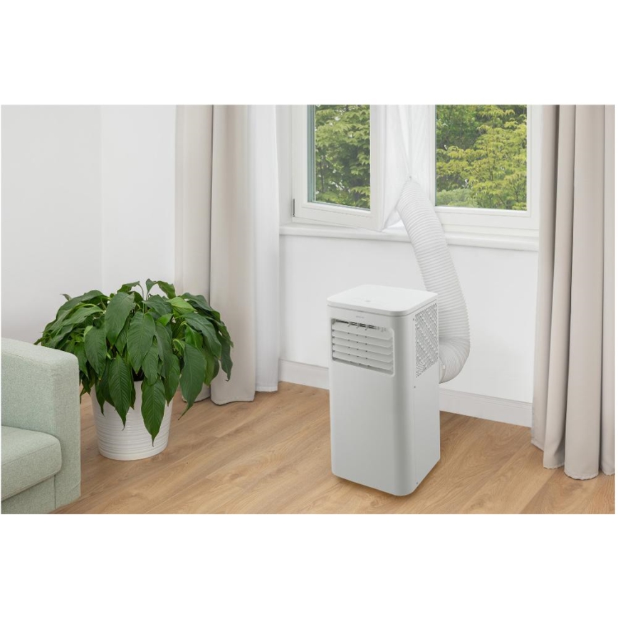 Sencor - Aire acondicionado portátil inteligente 3 en 1 incluye kit completo de accesorios 760W/230V 7000 BTU Wi-Fi + mando a distancia
