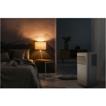 Sencor - Aire acondicionado portátil inteligente 3 en 1 incluye kit completo de accesorios 760W/230V 7000 BTU Wi-Fi + mando a distancia