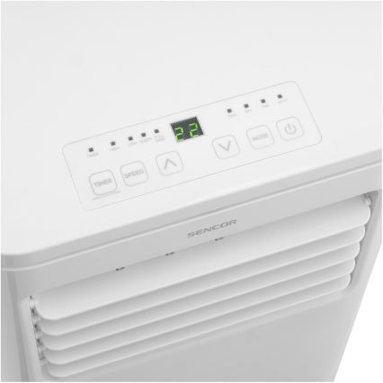 Sencor - Aire acondicionado portátil inteligente 3 en 1 incluye kit completo de accesorios 760W/230V 7000 BTU Wi-Fi + mando a distancia