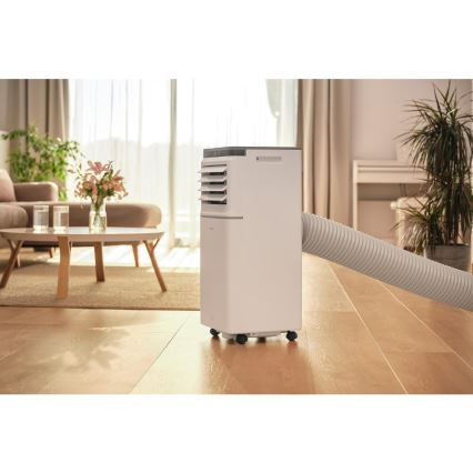 Sencor - Aire acondicionado móvil inteligente 3 en 1 con kit completo de accesorios 815W/230V 8000 BTU Wi-Fi blanco + mando a distancia