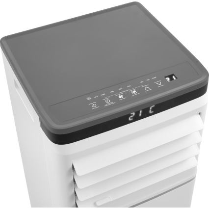 Sencor - Aire acondicionado móvil inteligente 3 en 1 con kit completo de accesorios 815W/230V 8000 BTU Wi-Fi blanco + mando a distancia