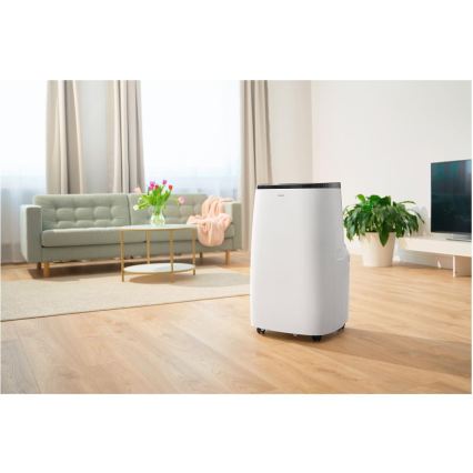 Sencor - Aire acondicionado móvil inteligente 4 en 1 incluye accesorios completos 1700W/230V 12000 BTU Wi-Fi blanco + mando a distancia