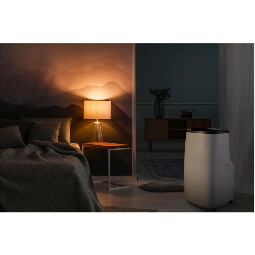 Sencor - Aire acondicionado móvil inteligente 4 en 1 incluye accesorios completos 1700W/230V 12000 BTU Wi-Fi blanco + mando a distancia
