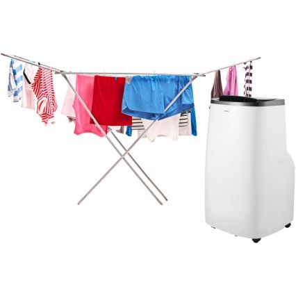 Sencor - Aire acondicionado móvil inteligente 4 en 1 incluye accesorios completos 1700W/230V 12000 BTU Wi-Fi blanco + mando a distancia