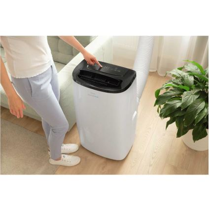 Sencor - Aire acondicionado portátil inteligente 4 en 1 con kit completo de accesorios 1750W/230V 18000 BTU Wi‑Fi blanco + mando a distancia