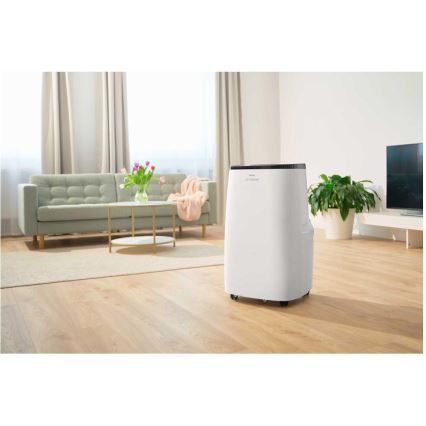 Sencor - Aire acondicionado portátil inteligente 4 en 1 con kit completo de accesorios 1750W/230V 18000 BTU Wi‑Fi blanco + mando a distancia