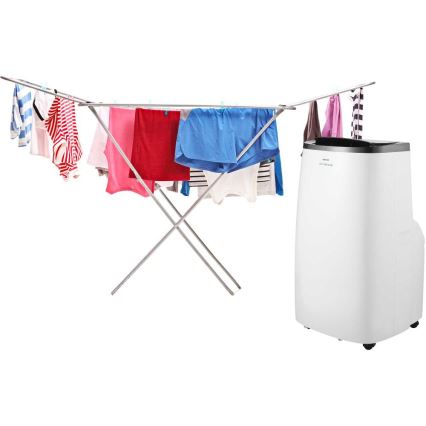 Sencor - Aire acondicionado portátil inteligente 4 en 1 con kit completo de accesorios 1750W/230V 18000 BTU Wi‑Fi blanco + mando a distancia