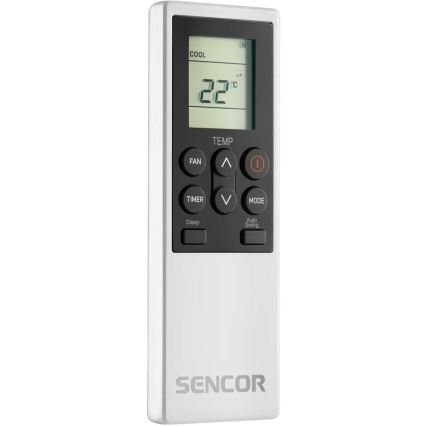 Sencor - Aire acondicionado portátil inteligente 4 en 1 con kit completo de accesorios 1750W/230V 18000 BTU Wi‑Fi blanco + mando a distancia