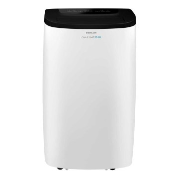 Sencor - Aire acondicionado portátil inteligente 4 en 1 con kit completo de accesorios 1750W/230V 18000 BTU Wi‑Fi blanco + mando a distancia