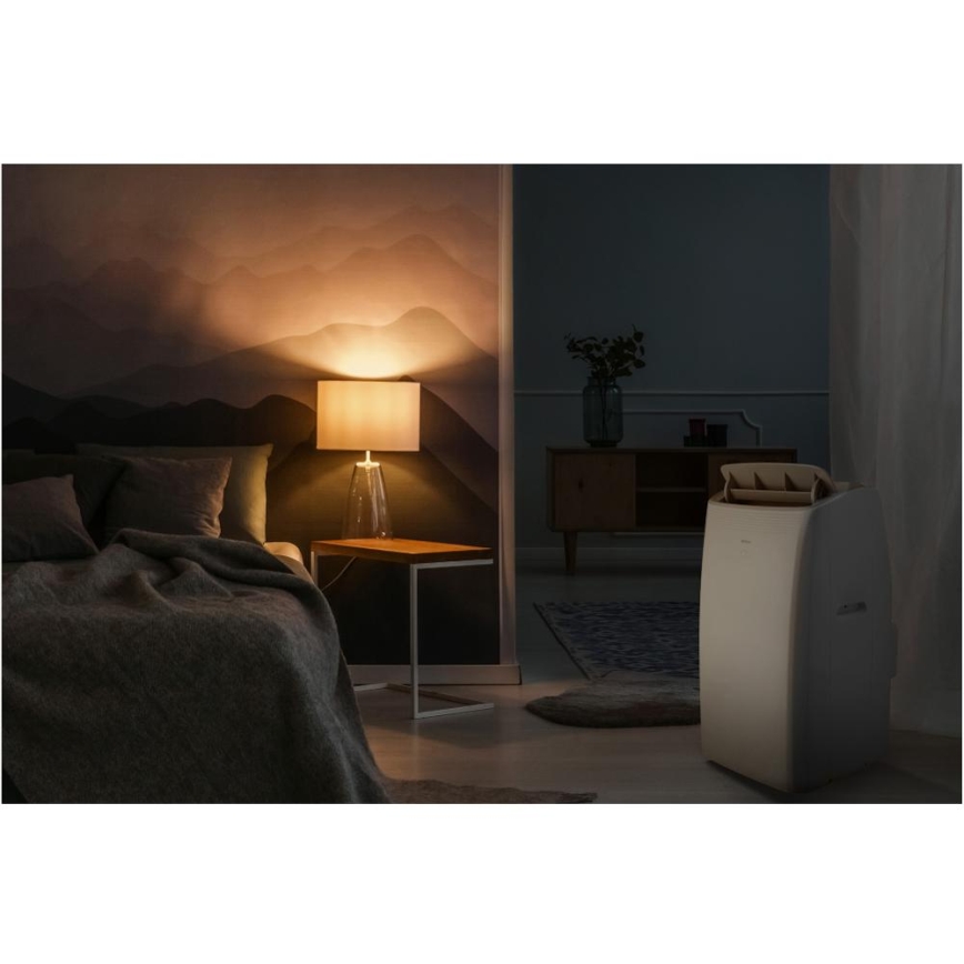 Sencor - Aire acondicionado portátil inteligente 5 en 1 con kit completo de accesorios 733W/230V 9000 BTU Wi-Fi blanco + mando a distancia