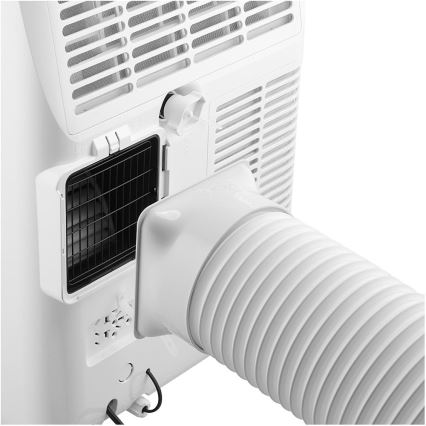 Sencor - Aire acondicionado portátil inteligente 5 en 1 con kit completo de accesorios 733W/230V 9000 BTU Wi-Fi blanco + mando a distancia