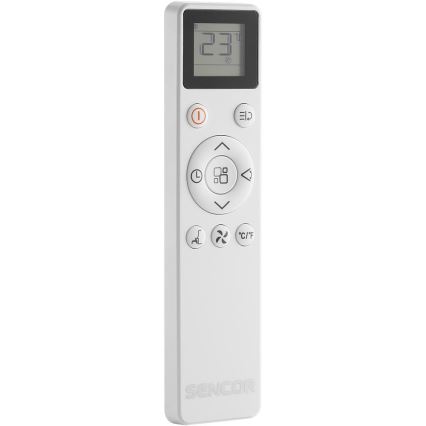 Sencor - Aire acondicionado portátil inteligente 5 en 1 con kit completo de accesorios 733W/230V 9000 BTU Wi-Fi blanco + mando a distancia