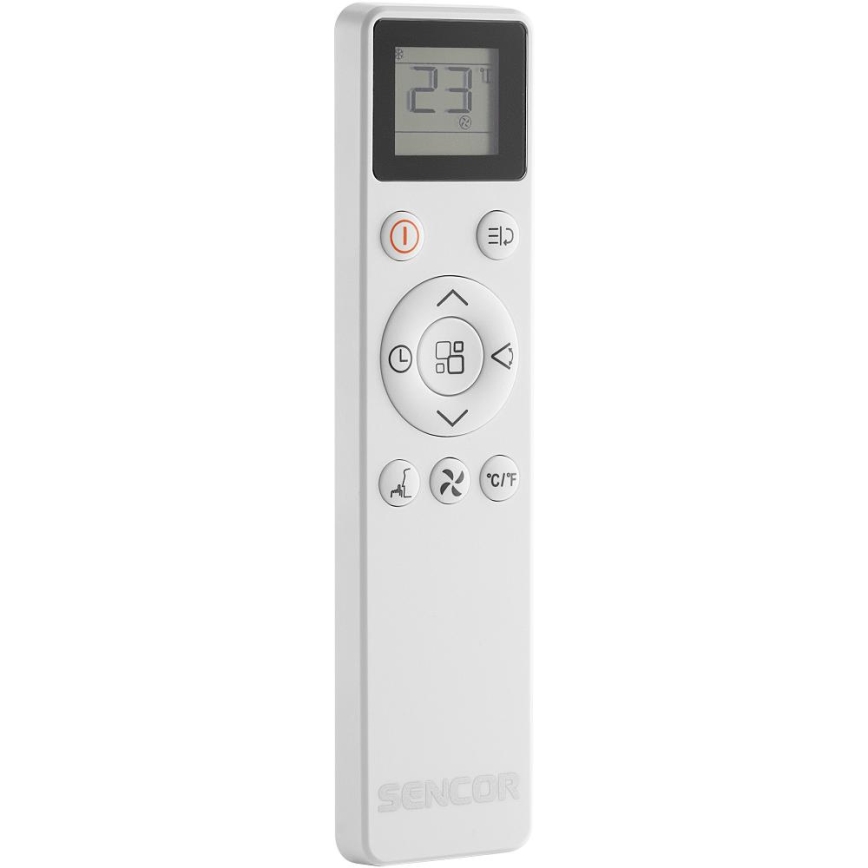 Sencor - Aire acondicionado portátil inteligente 5 en 1 con kit completo de accesorios 733W/230V 9000 BTU Wi-Fi blanco + mando a distancia