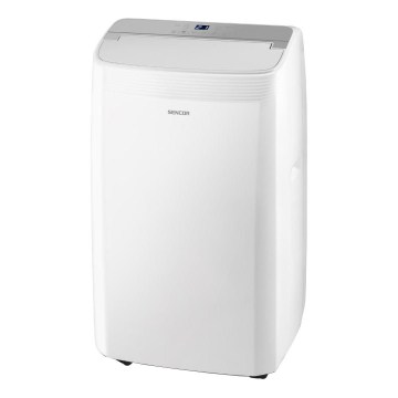 Sencor - Aire acondicionado portátil inteligente 5 en 1 con kit completo de accesorios 733W/230V 9000 BTU Wi-Fi blanco + mando a distancia