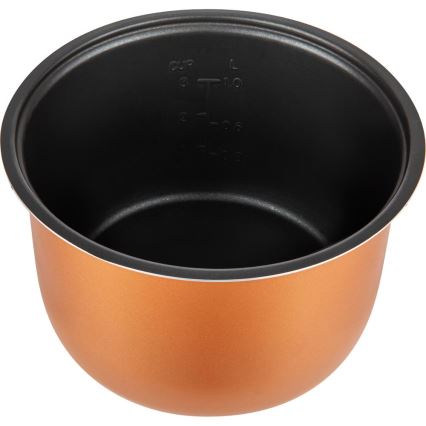Sencor - Arrocera multifunción 350 W/230 V 0,6 l acero inoxidable/negra