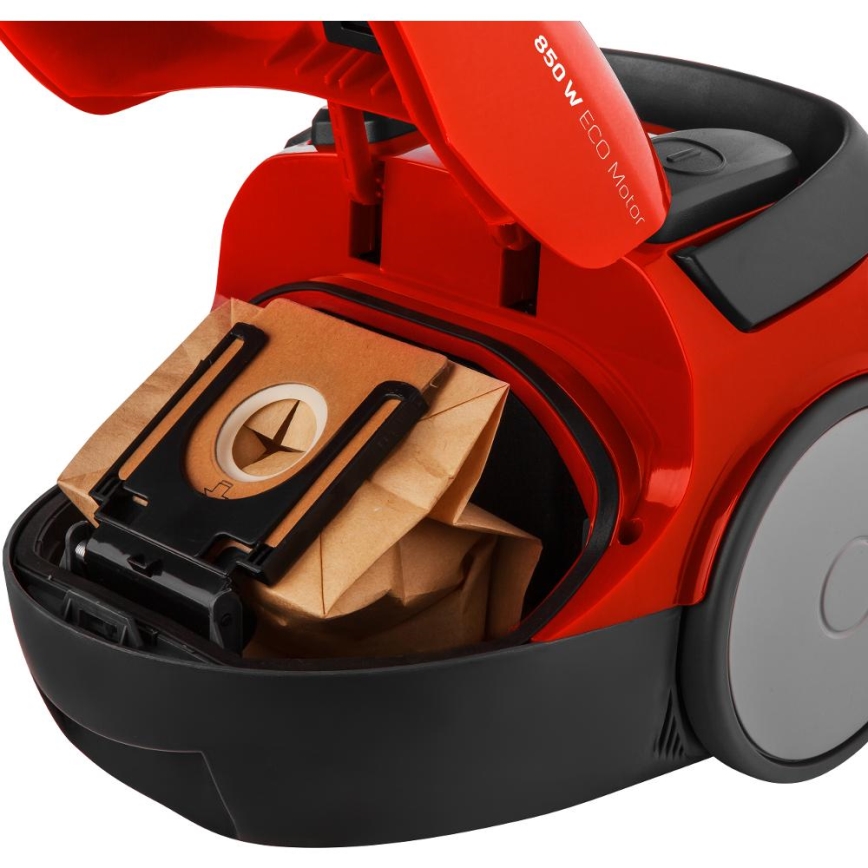 Sencor - Aspirador con bolsa 1,5 l 850W/230V rojo/negro