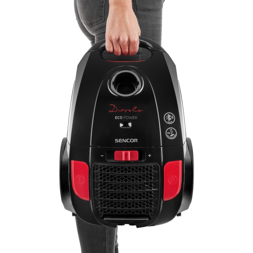 Sencor - Aspirador con bolsa 3 l 700W/230V negro/rojo
