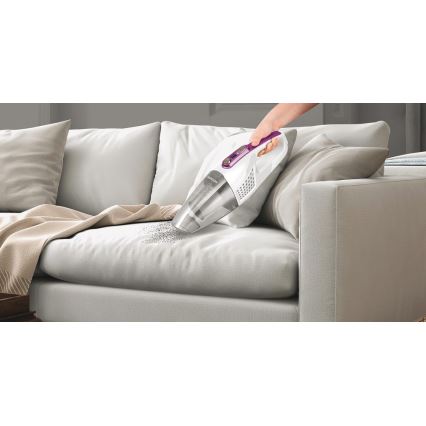 Sencor - Aspirador en barra con cepillo eléctrico giratorio 2en1 110W/14,8V 2200 mAh blanco
