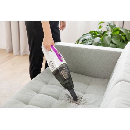 Sencor - Aspirador en barra con cepillo eléctrico giratorio 2en1 110W/14,8V 2200 mAh blanco