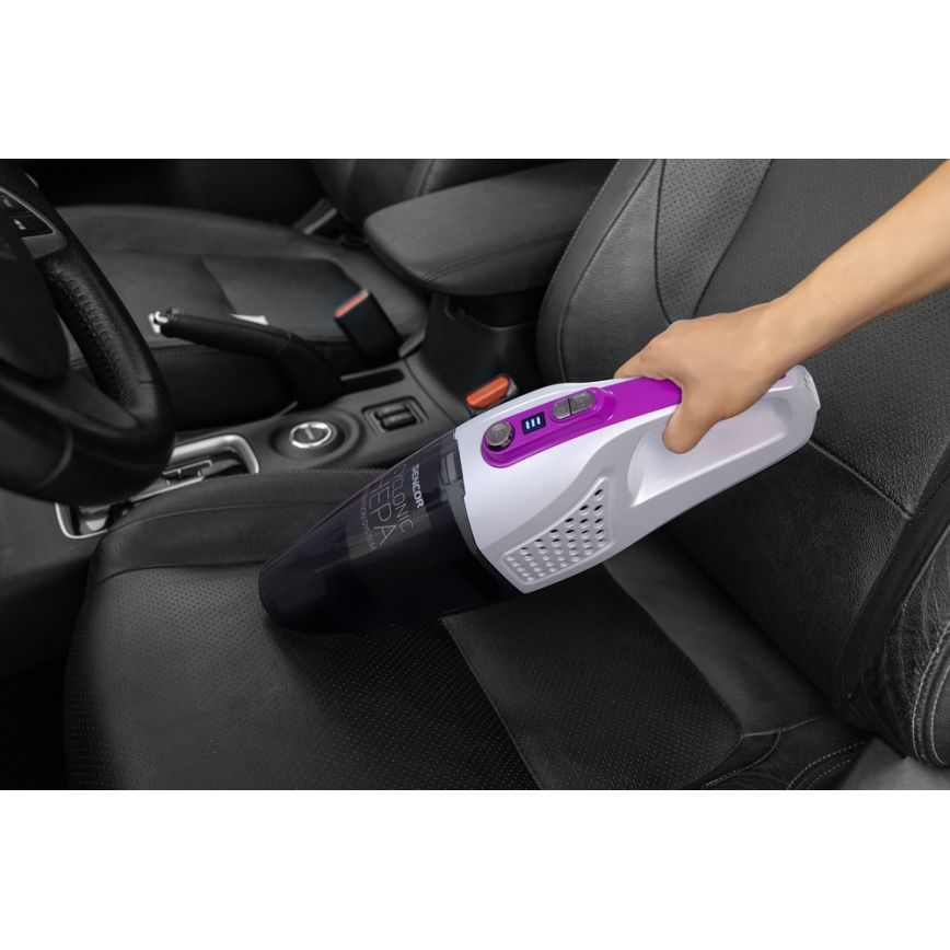 Sencor - Aspirador en barra con cepillo eléctrico giratorio 2en1 110W/14,8V 2200 mAh blanco