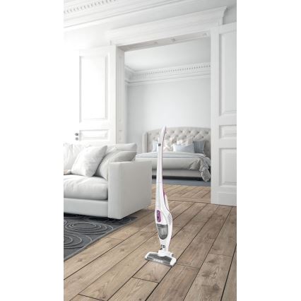 Sencor - Aspirador en barra con cepillo eléctrico giratorio 2en1 110W/14,8V 2200 mAh blanco