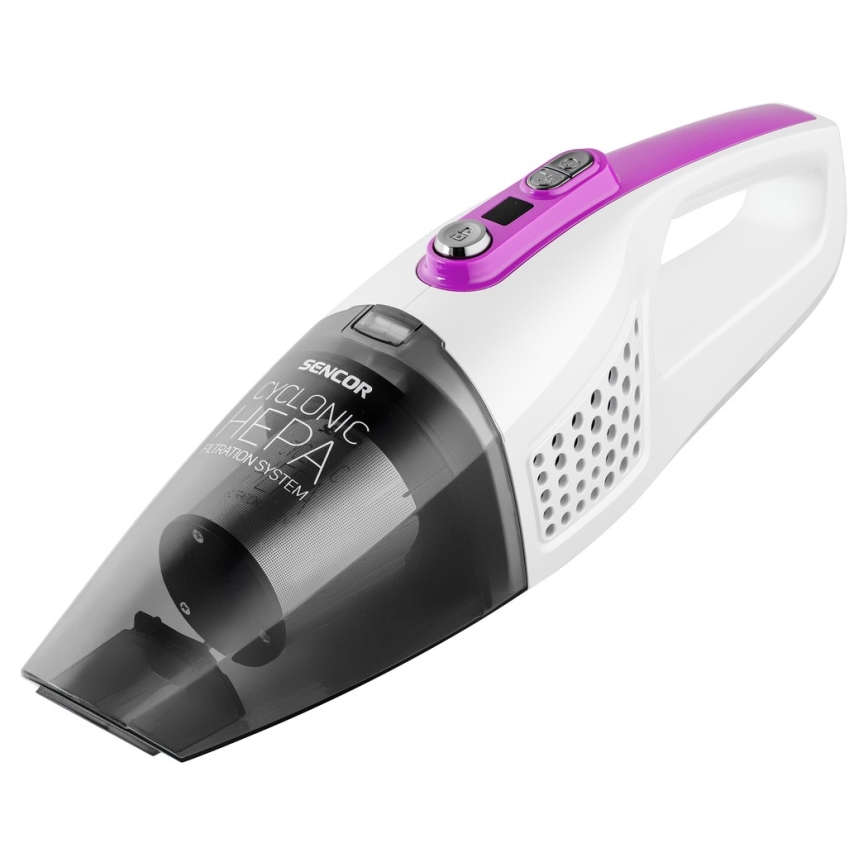 Sencor - Aspirador en barra con cepillo eléctrico giratorio 2en1 110W/14,8V 2200 mAh blanco