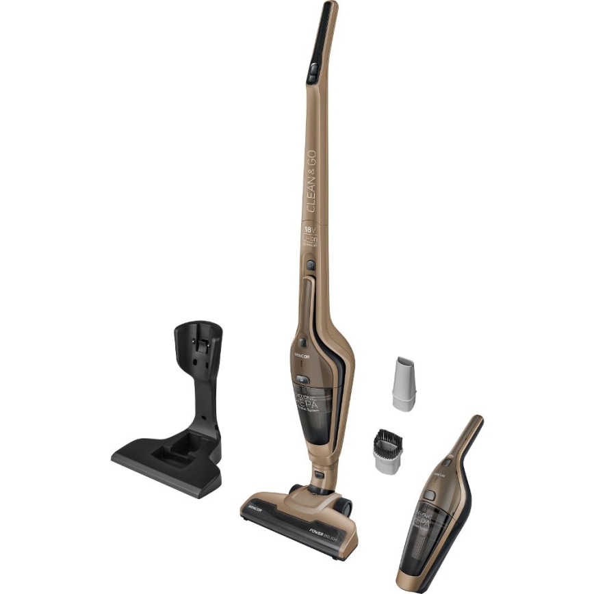 Sencor - Aspiradora escoba inalámbrica 2 en 1 100 W/2000 mAh beige